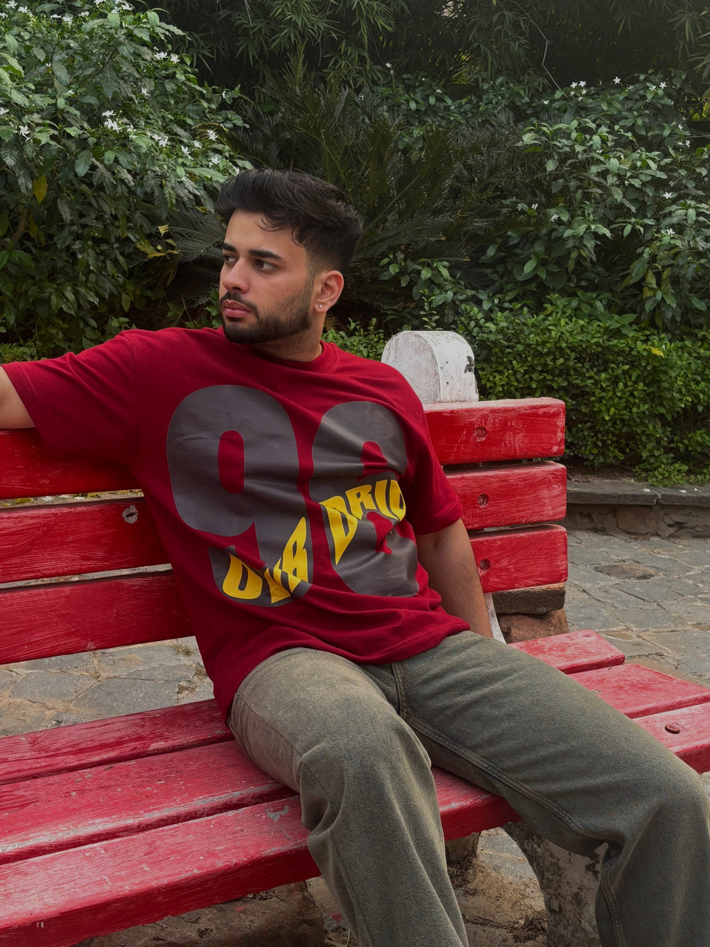 96 in burgundy