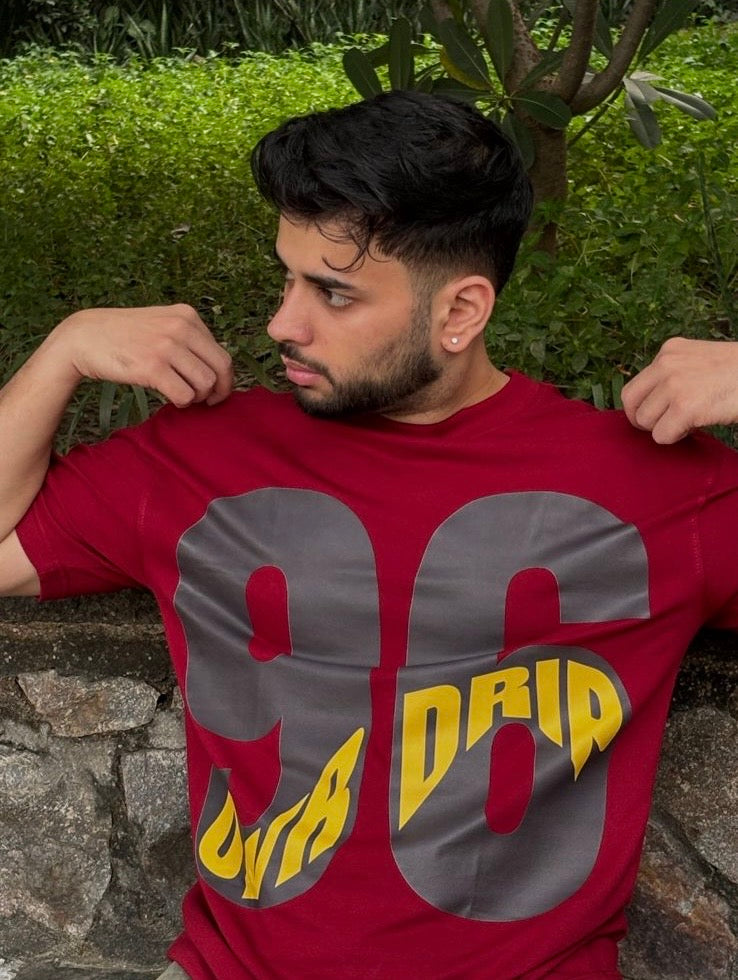96 in burgundy
